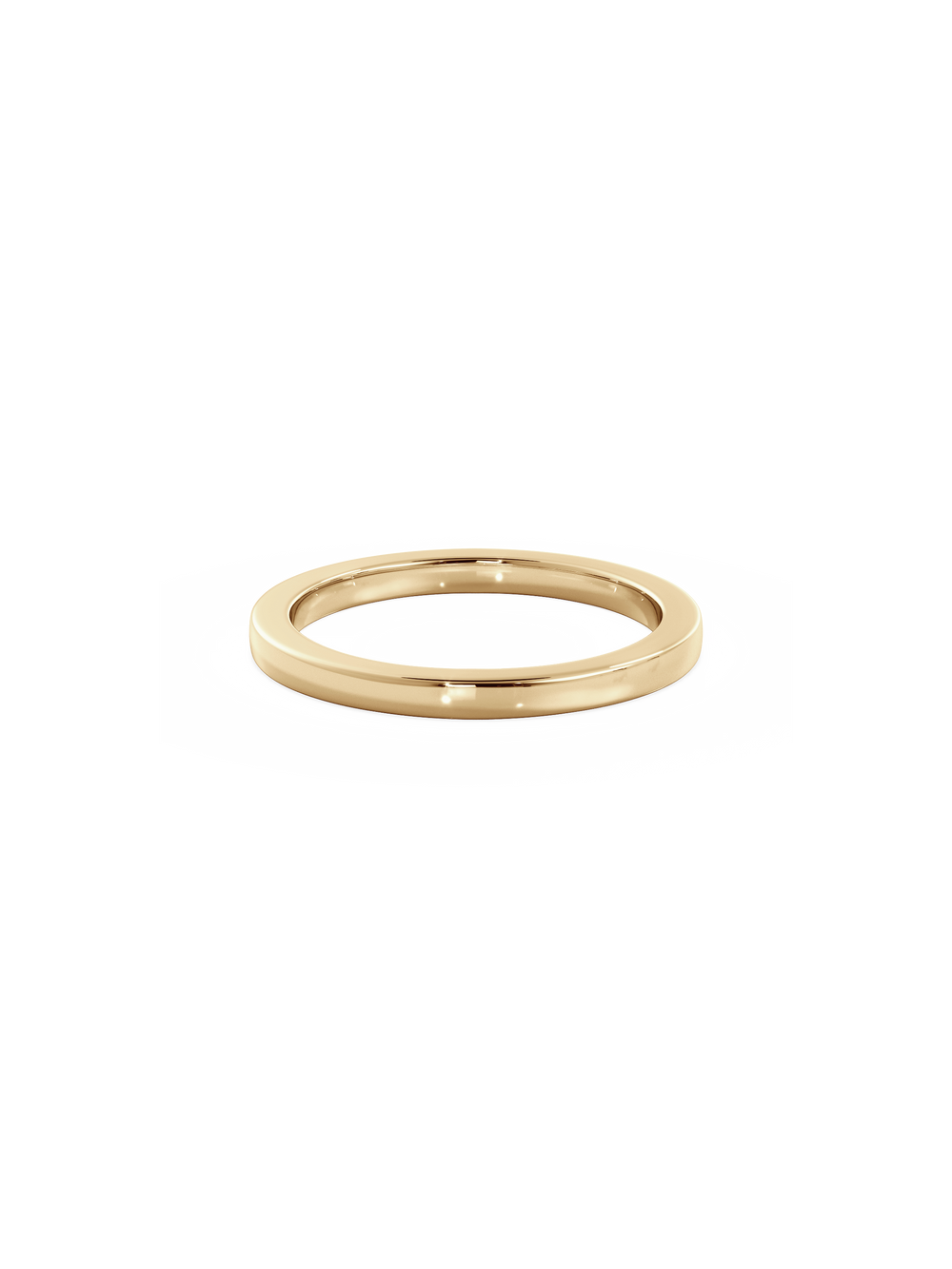 Square Edge Signature Plain Ring - View 
