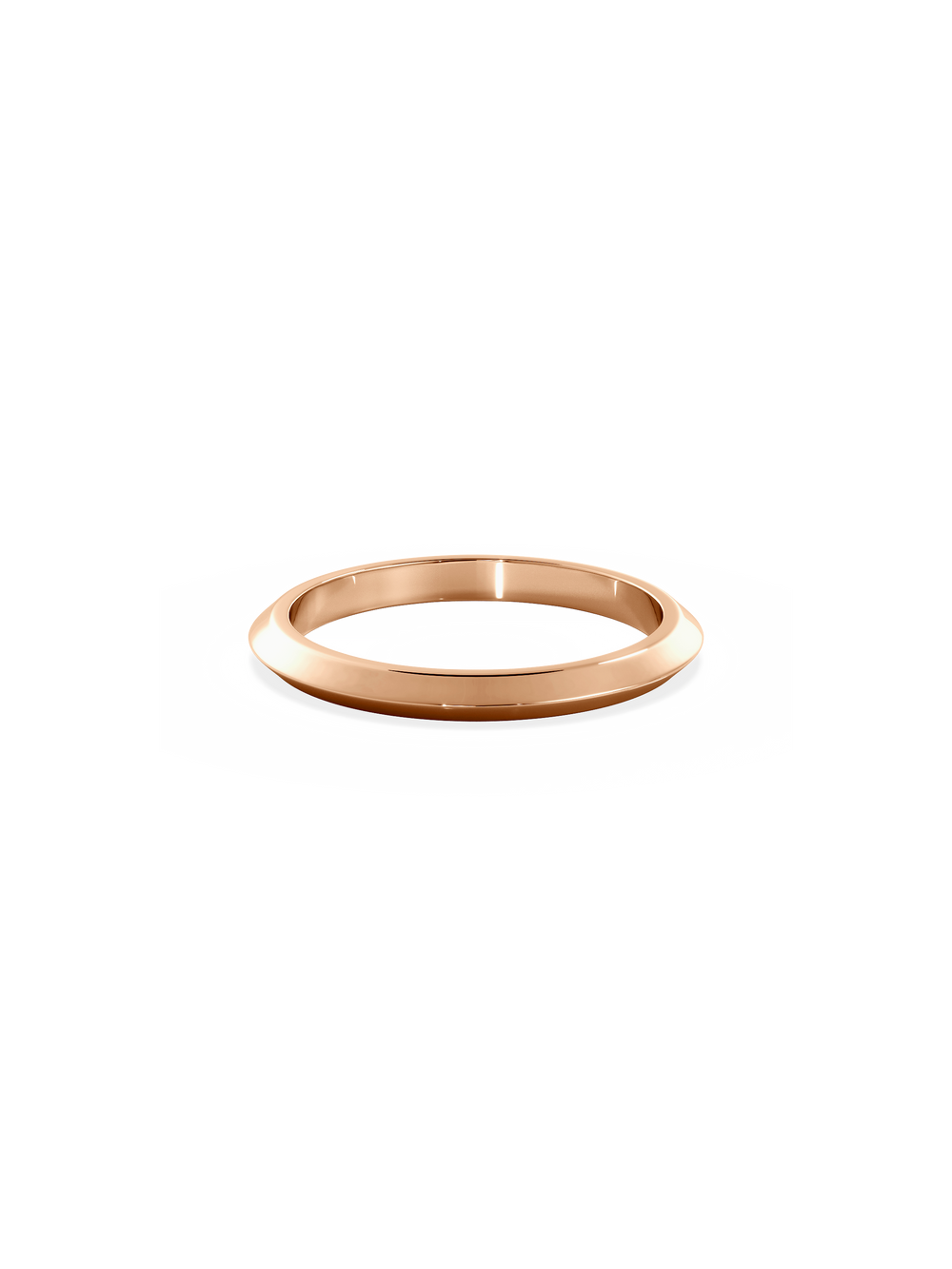 Square Edge Signature Plain Ring - View 