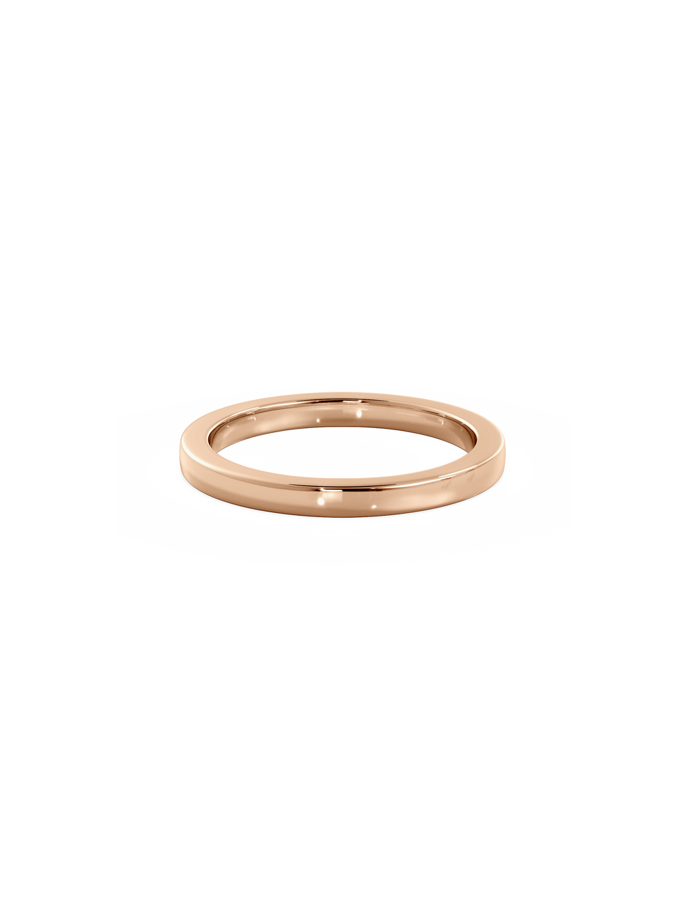 Square Edge Signature Plain Ring - View 