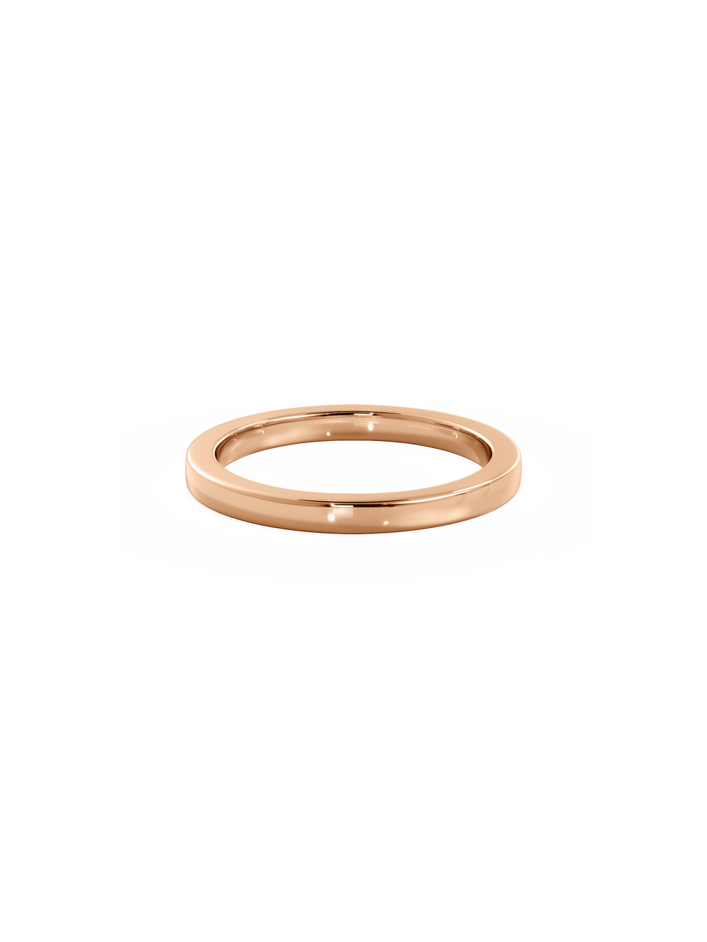 Square Edge Signature Plain Ring - View 