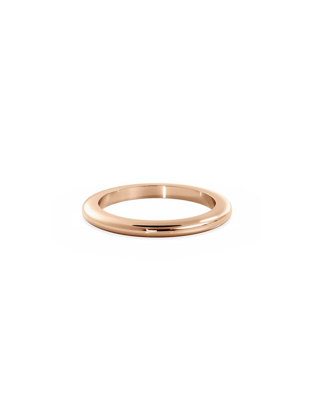 Half Round Signature Plain Ring - View 