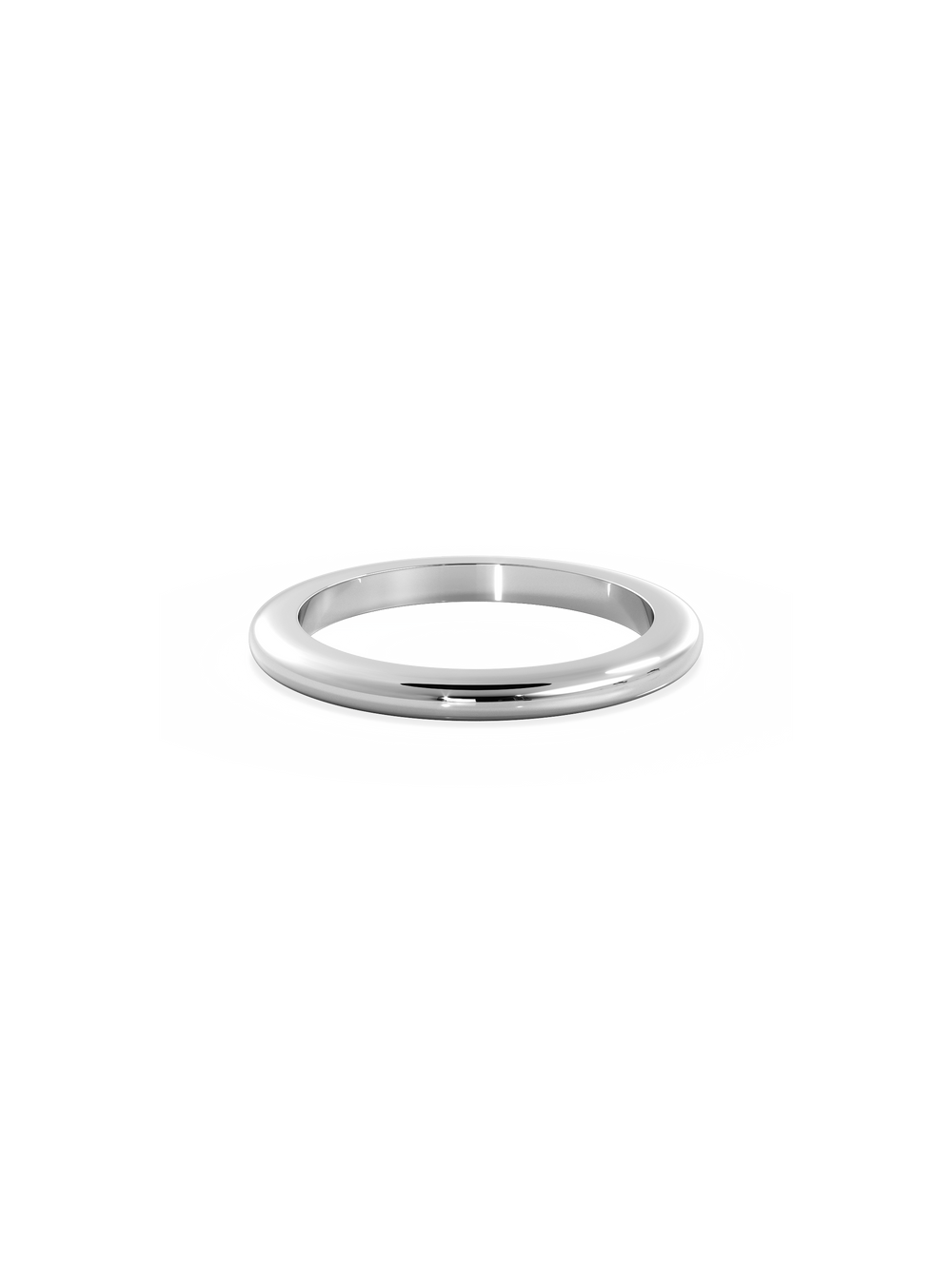 Half Round Signature Plain Ring - View 