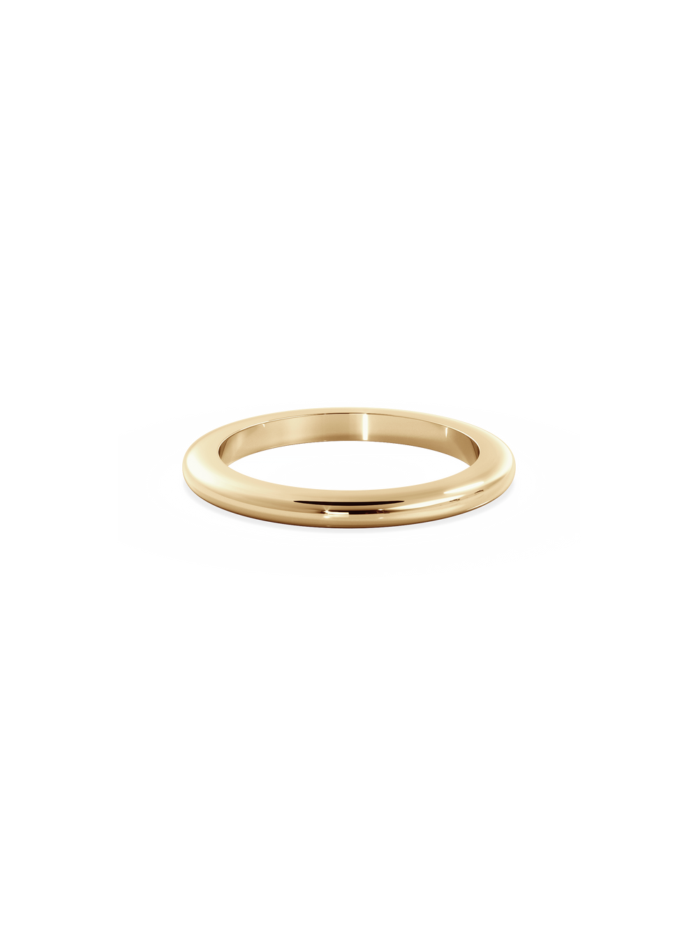 Half Round Signature Plain Ring - View 