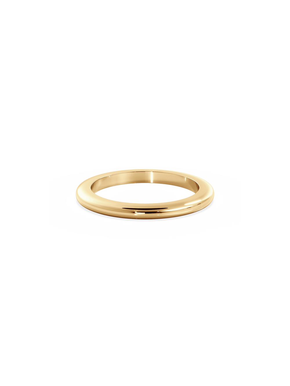 Half Round Signature Plain Ring - View 