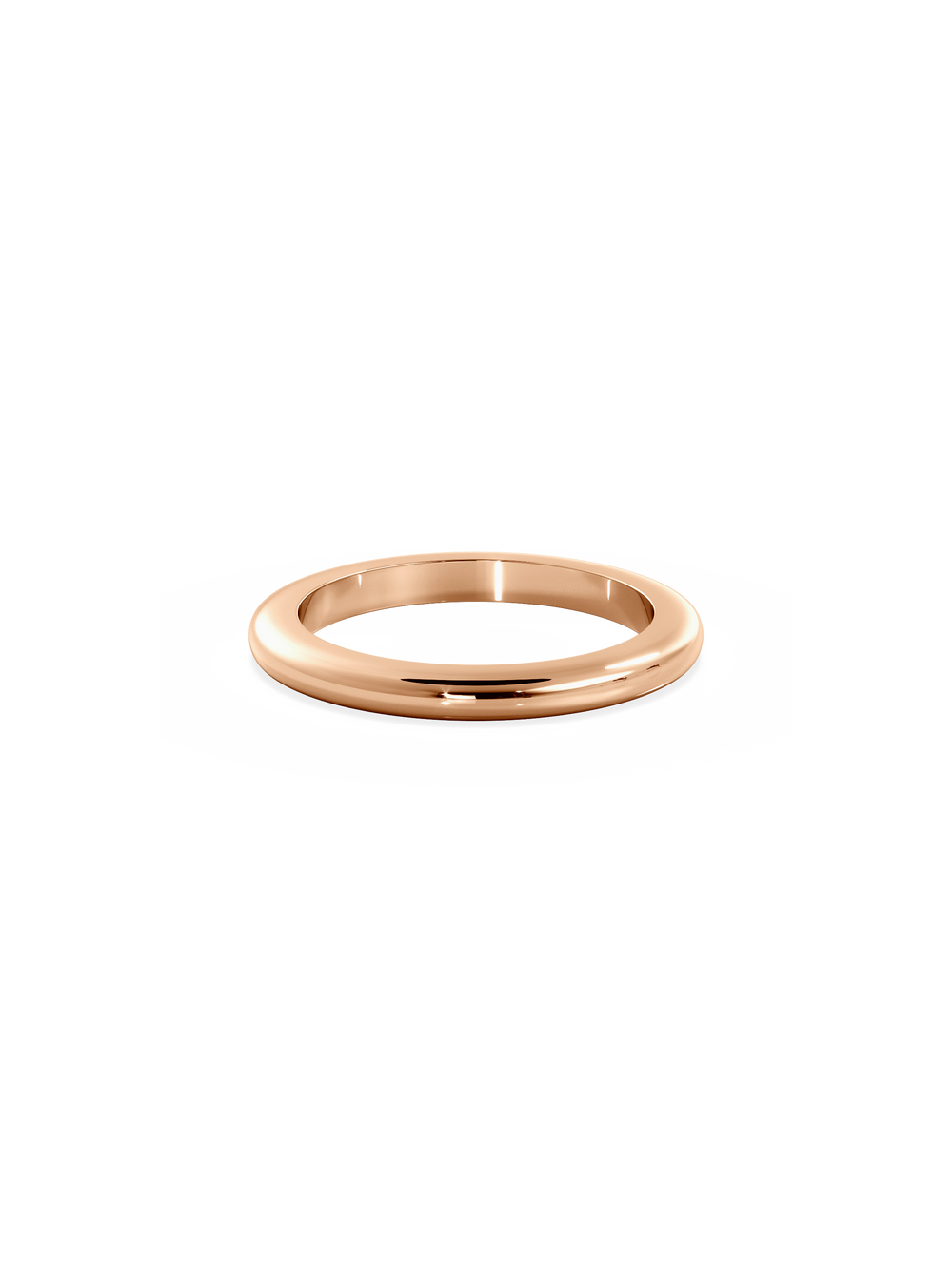 Half Round Signature Plain Ring - View 