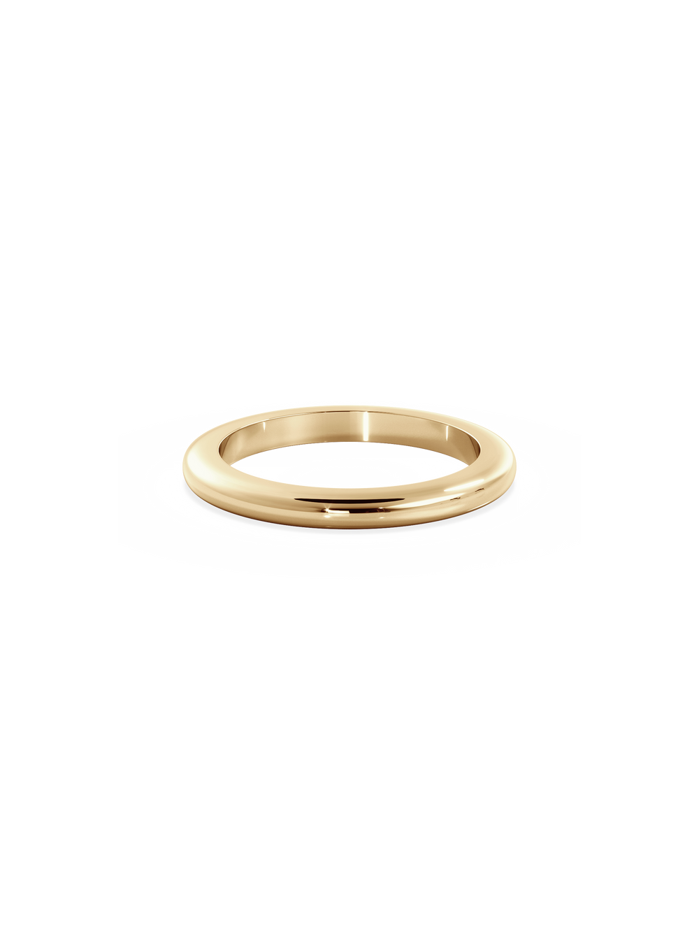 Half Round Signature Plain Ring - View 