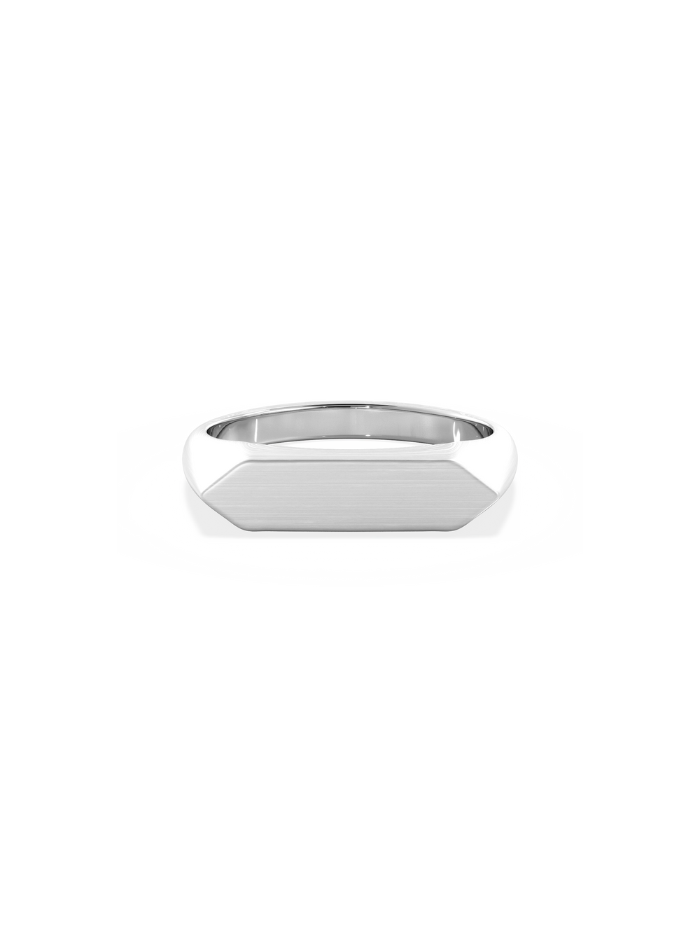 Slim Shield Signet Ring - View 