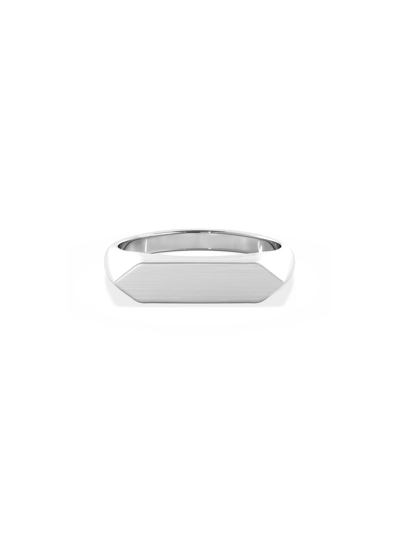 Slim Shield Signet Ring