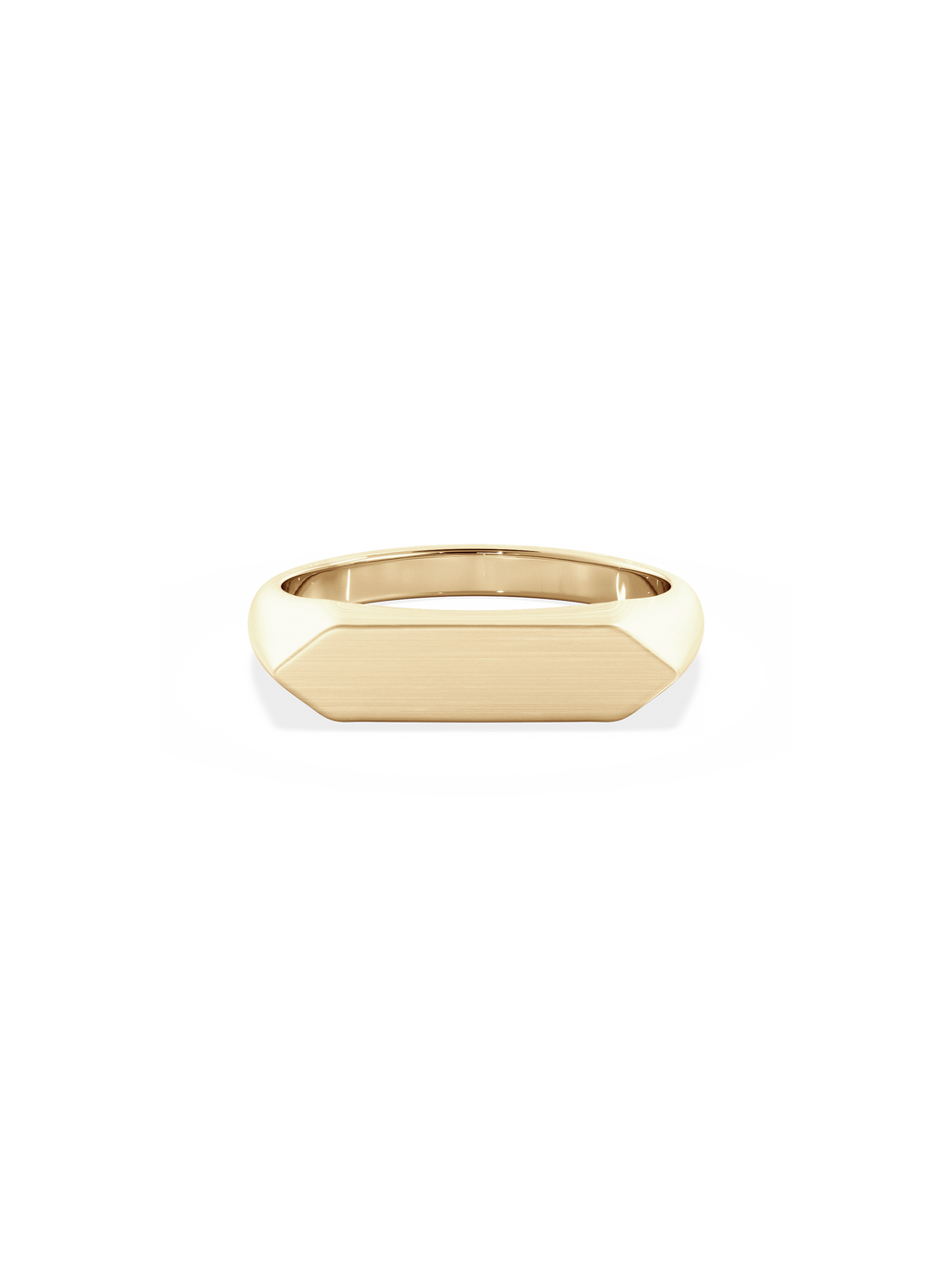 Slim Shield Signet Ring - View 