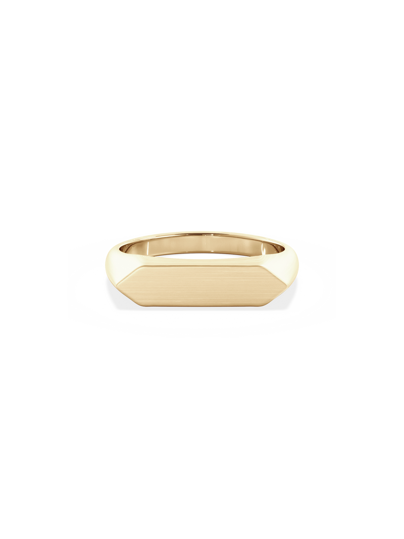Slim Shield Signet Ring