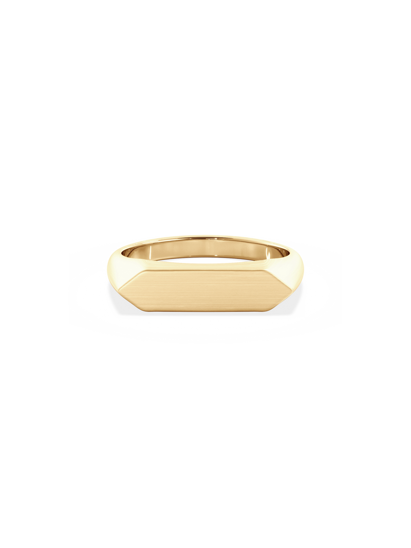 Slim Shield Signet Ring