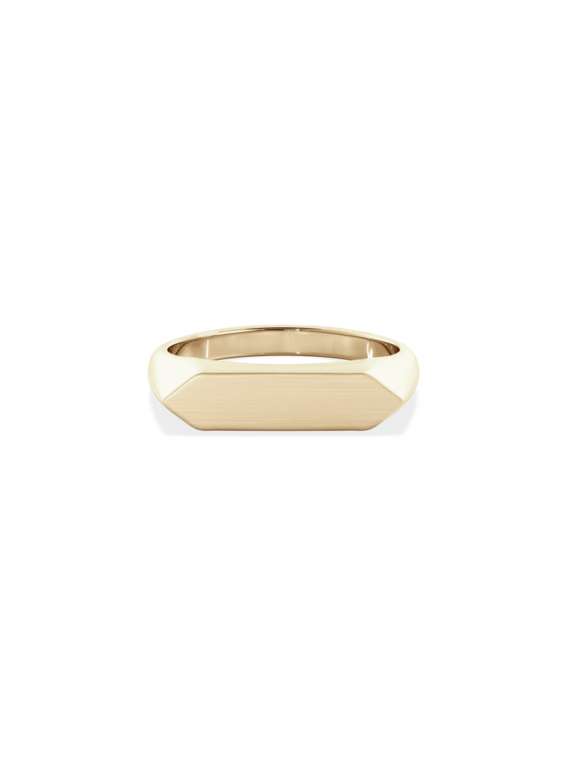Slim Shield Signet Ring