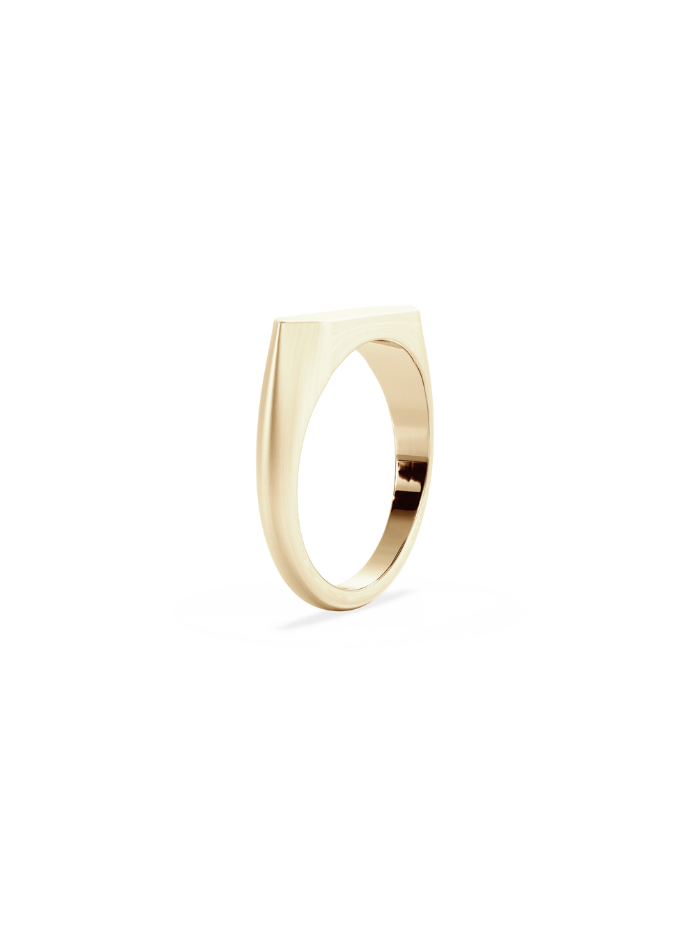 Slim Shield Signet Ring - View 