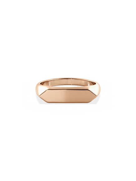 Slim Shield Signet Ring