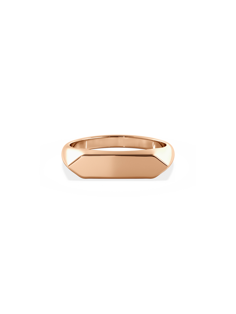 Slim Shield Signet Ring