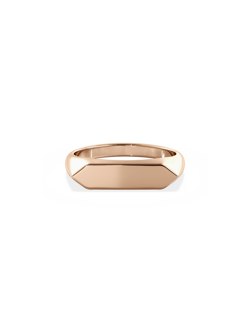 Slim Shield Signet Ring