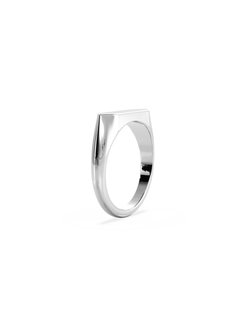 Slim Shield Signet Ring