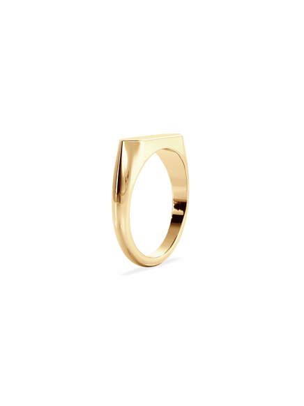 Slim Shield Signet Ring