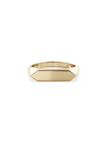 Slim Shield Signet Ring