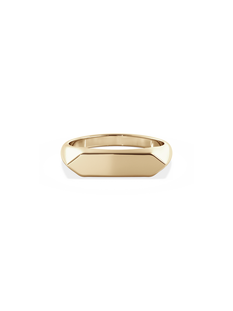 Slim Shield Signet Ring