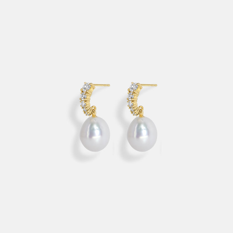 Vermeer Pearl Diamond Earrings
