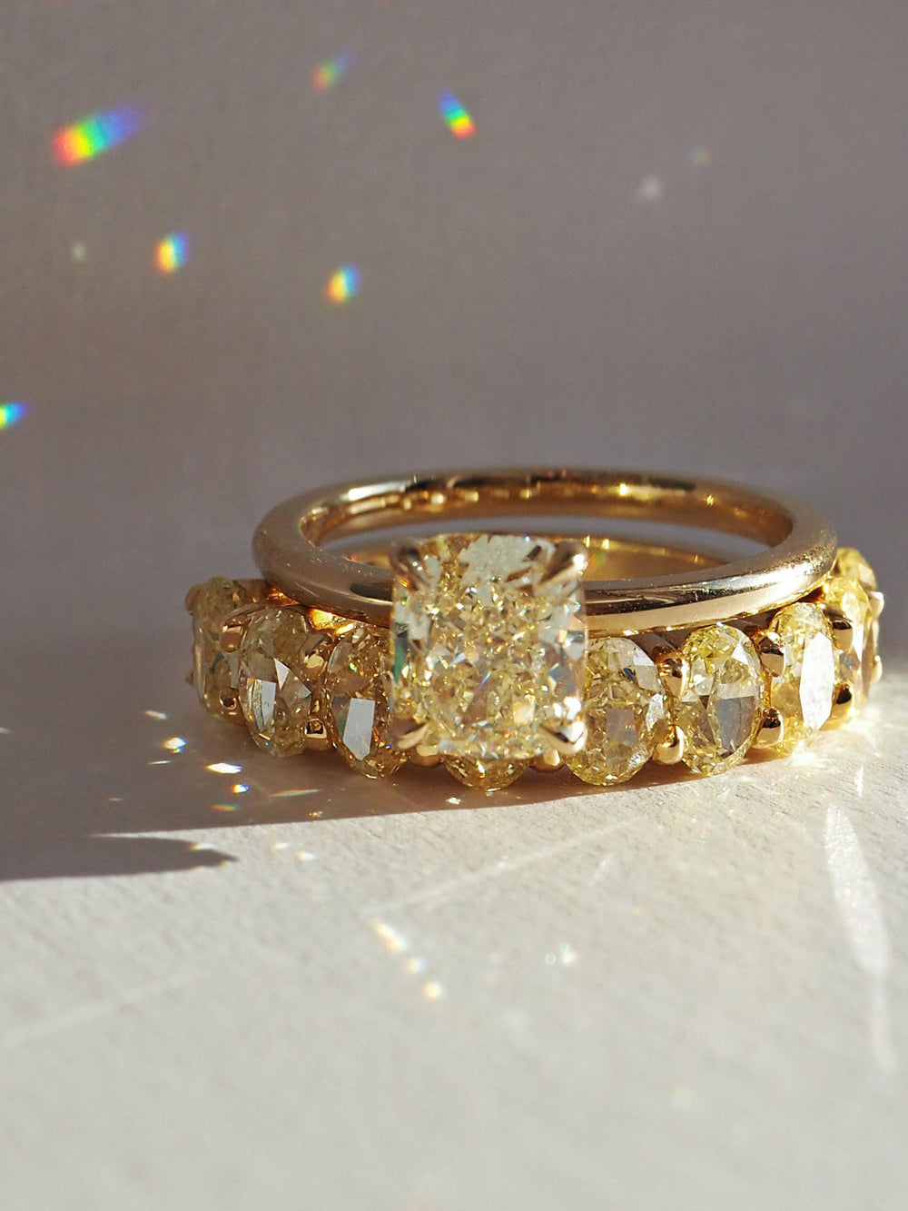 Yellow Diamond Cleo Ring - View 