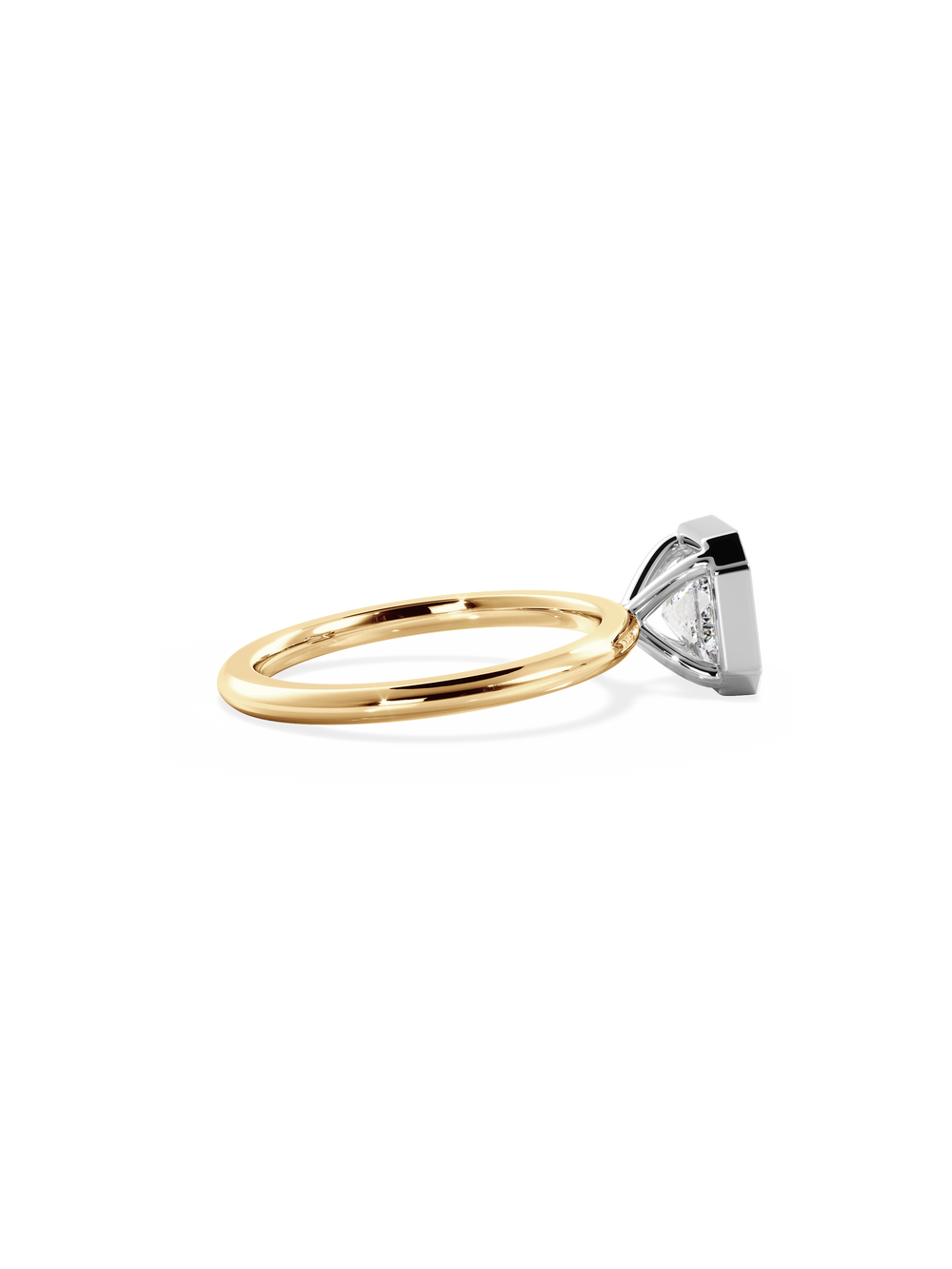 Asscher Signature Bezel Solitaire - View 