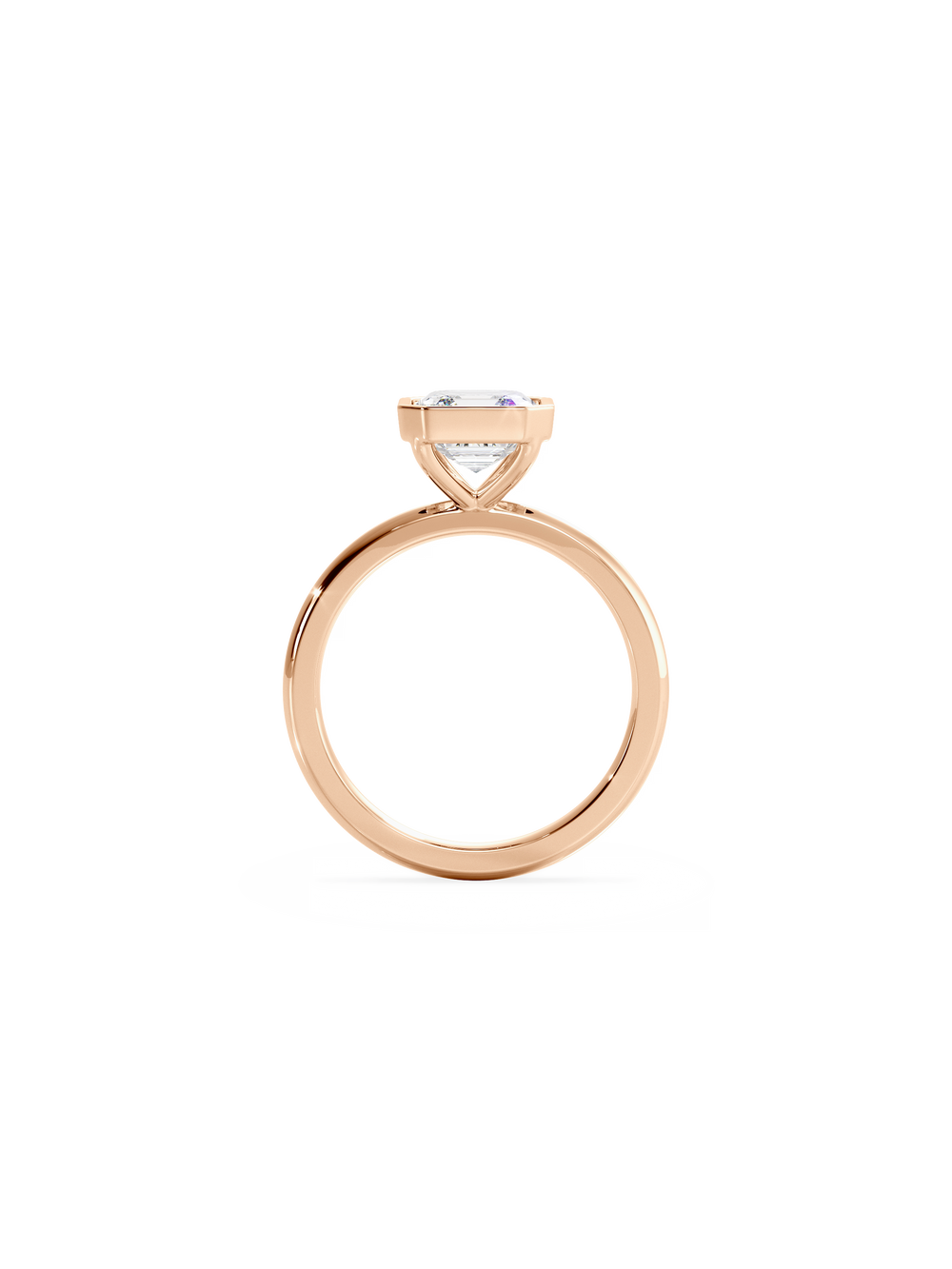 Asscher Signature Bezel Solitaire - View 