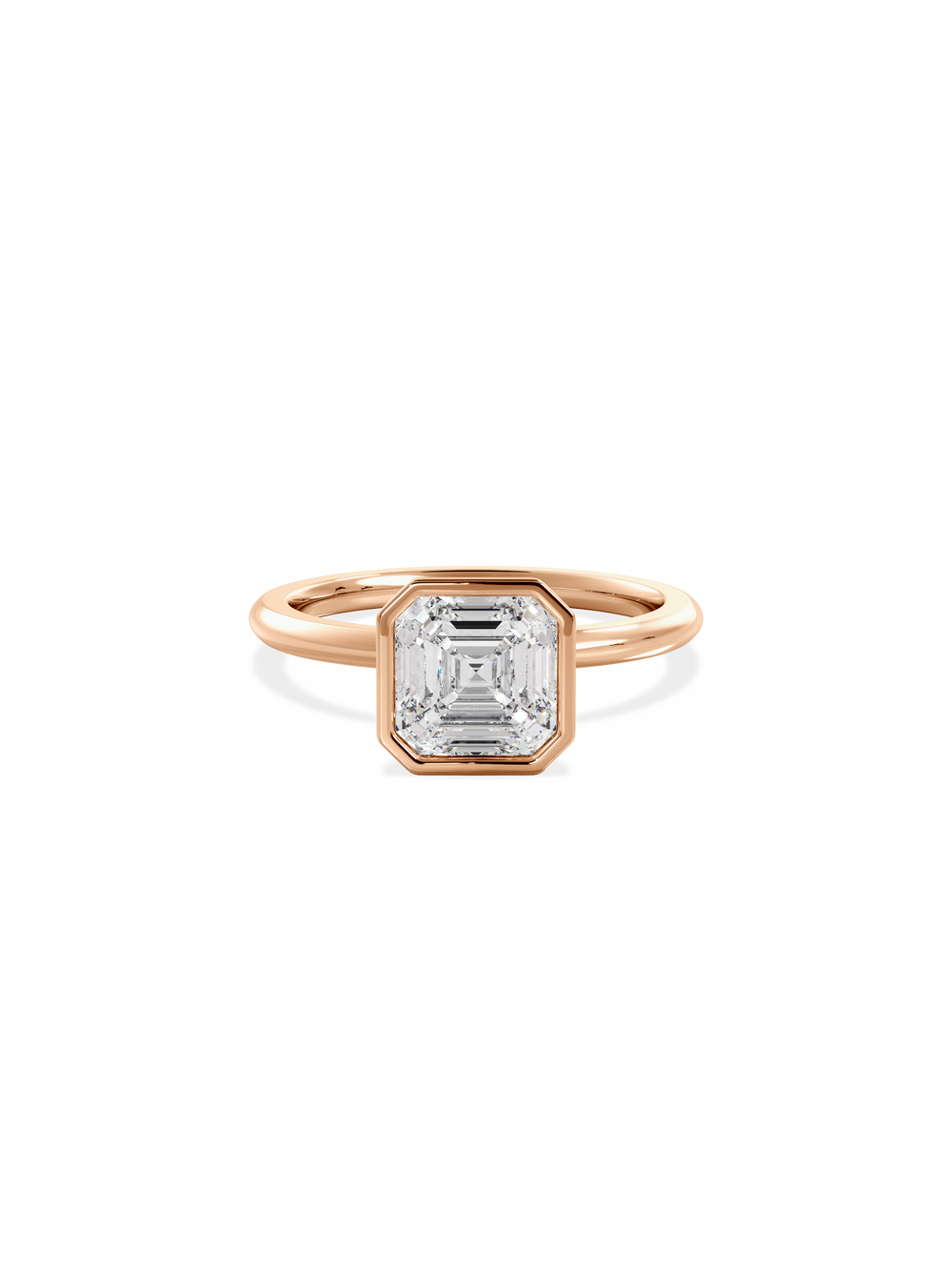 Asscher Signature Bezel Solitaire - View 