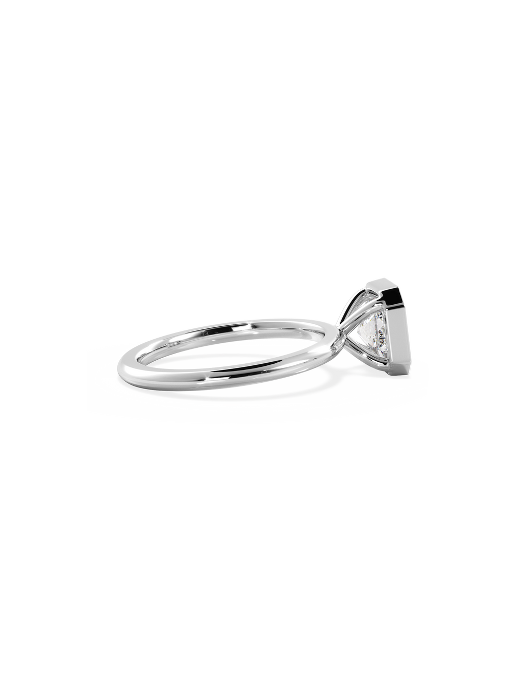Asscher Signature Bezel Solitaire - View 