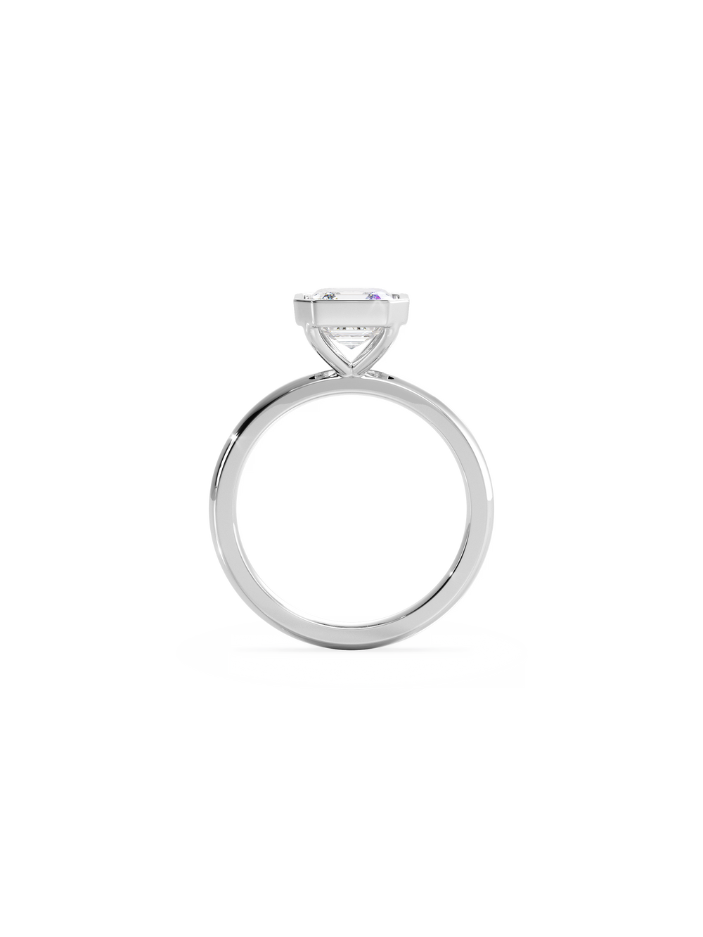 Asscher Signature Bezel Solitaire - View 