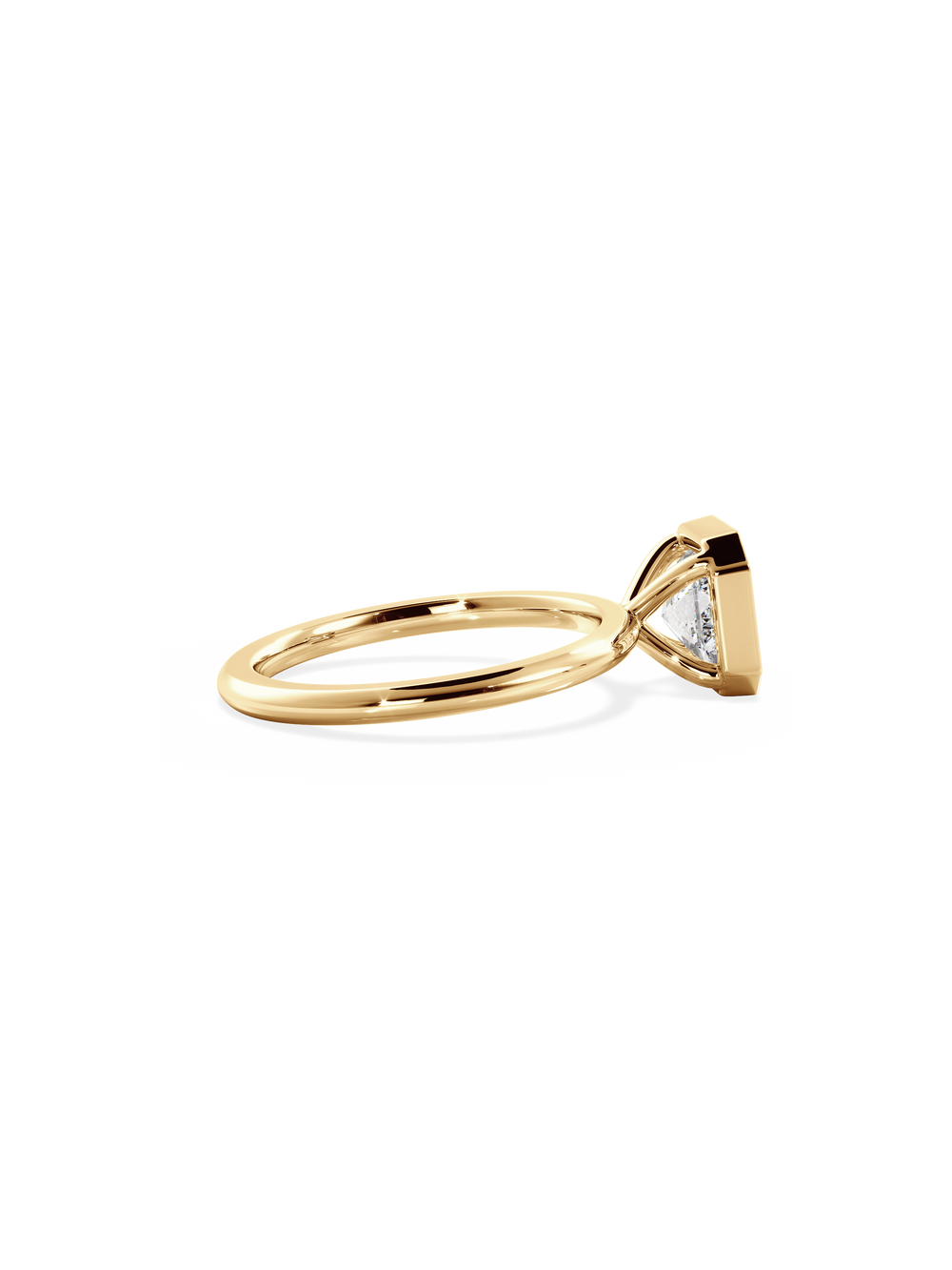 Asscher Signature Bezel Solitaire - View 