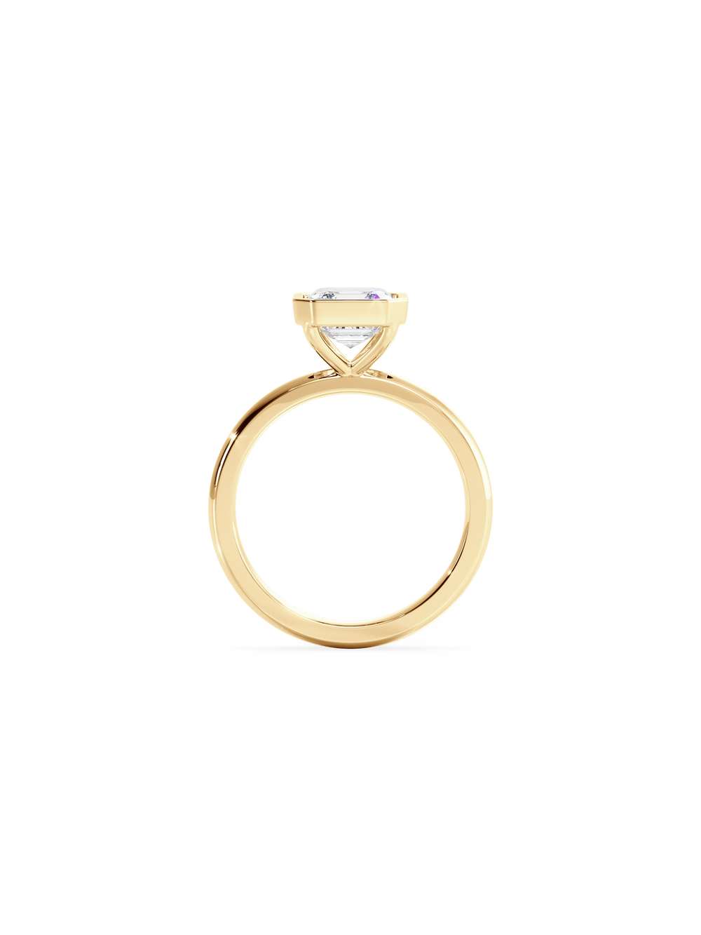 Asscher Signature Bezel Solitaire - View 