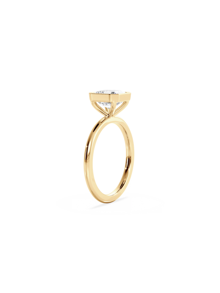 Asscher Signature Bezel Solitaire Ring