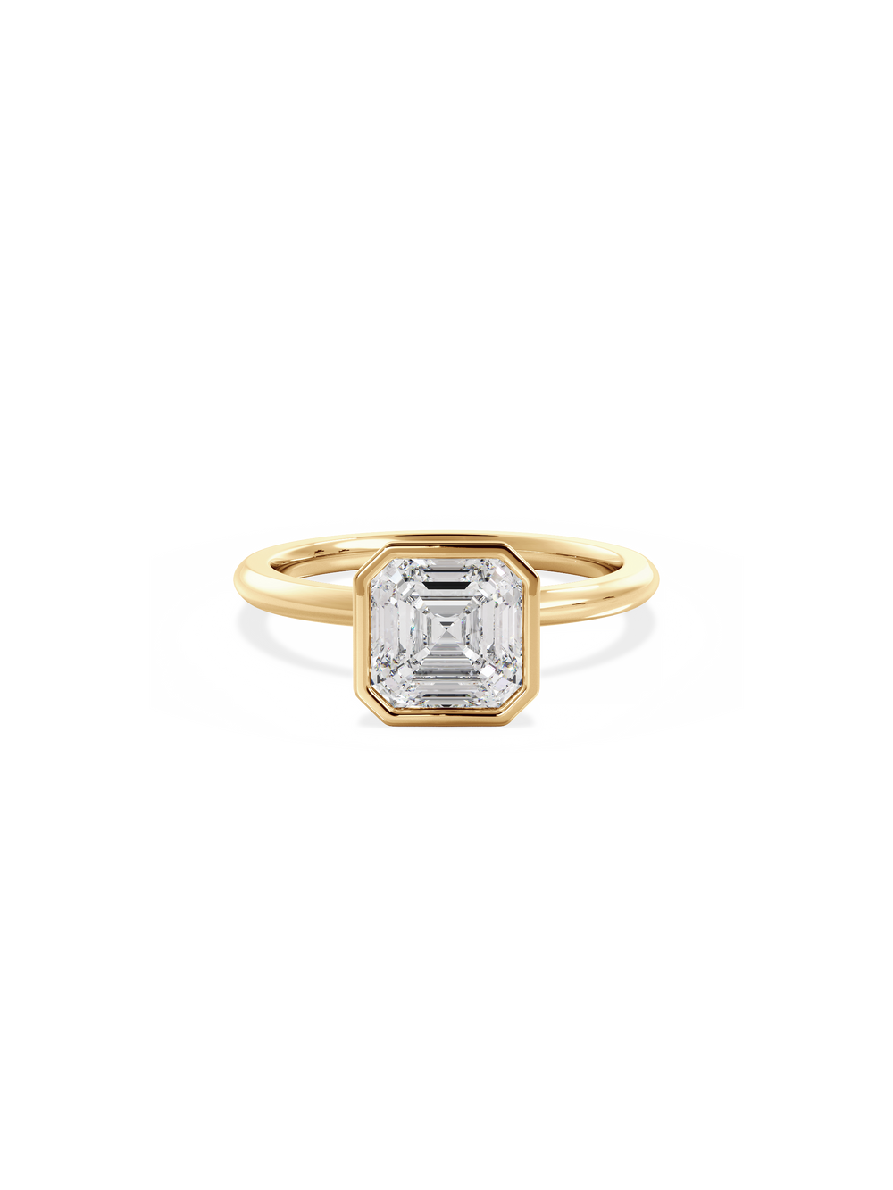 Asscher Signature Bezel Solitaire - View 