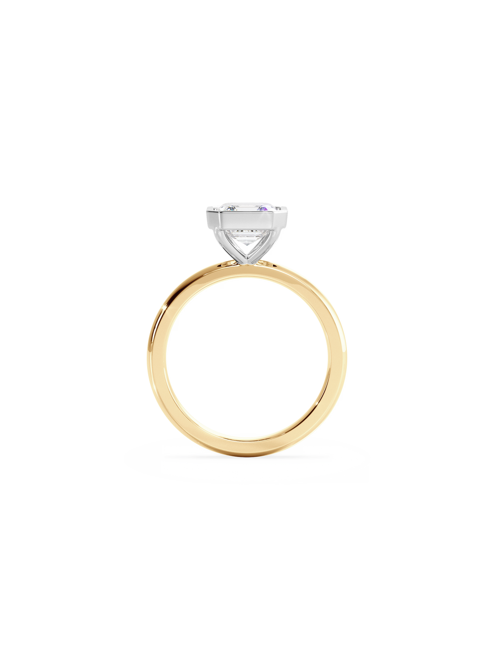 Asscher Signature Bezel Solitaire - View 