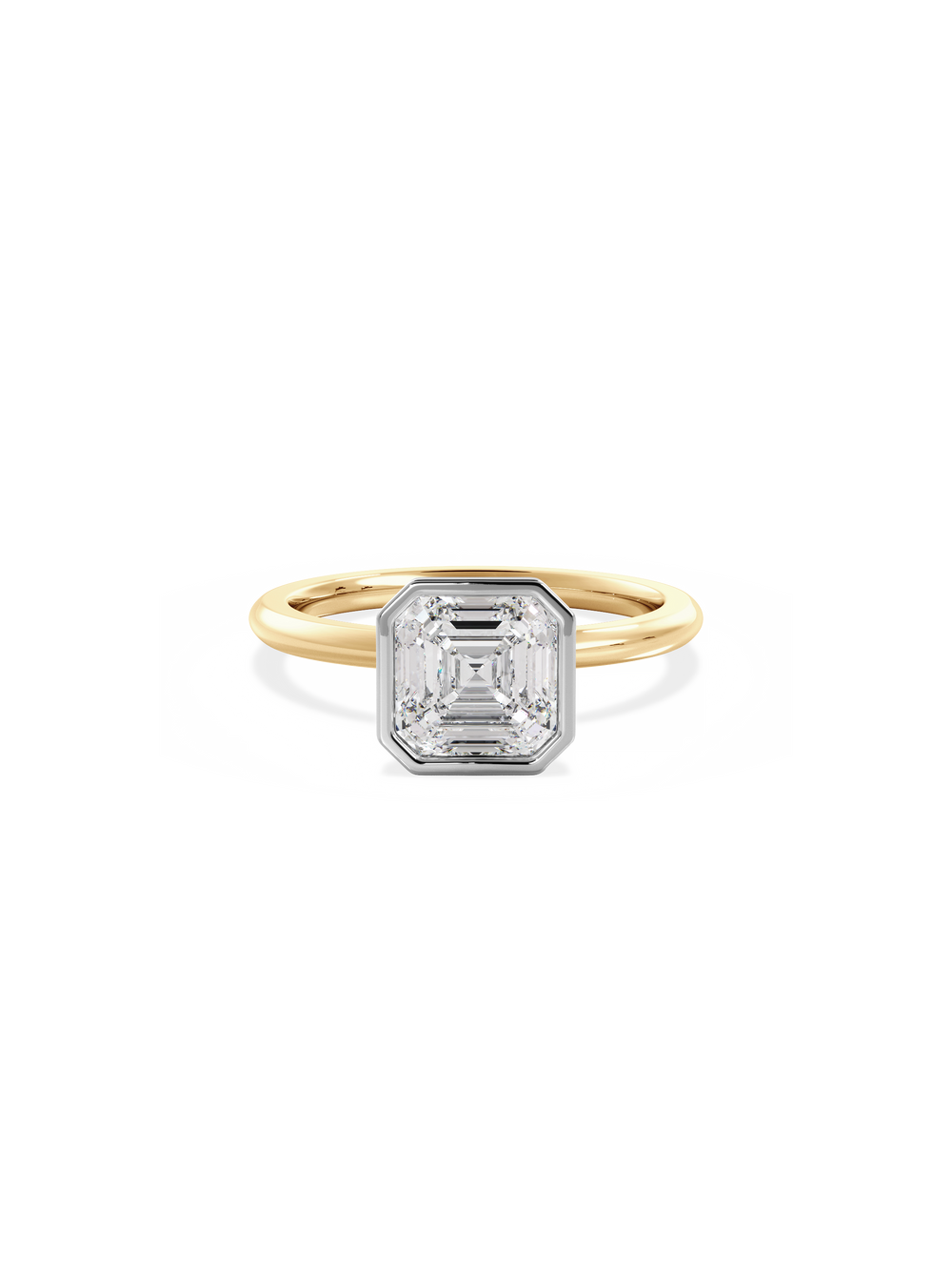 Asscher Signature Bezel Solitaire - View 