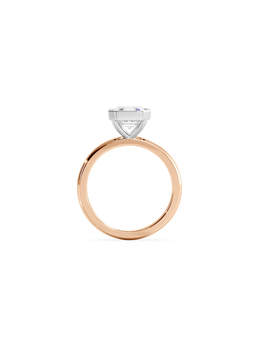 Asscher Signature Bezel Solitaire - View 