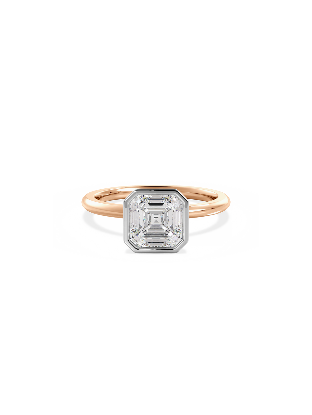 Asscher Signature Bezel Solitaire - View 