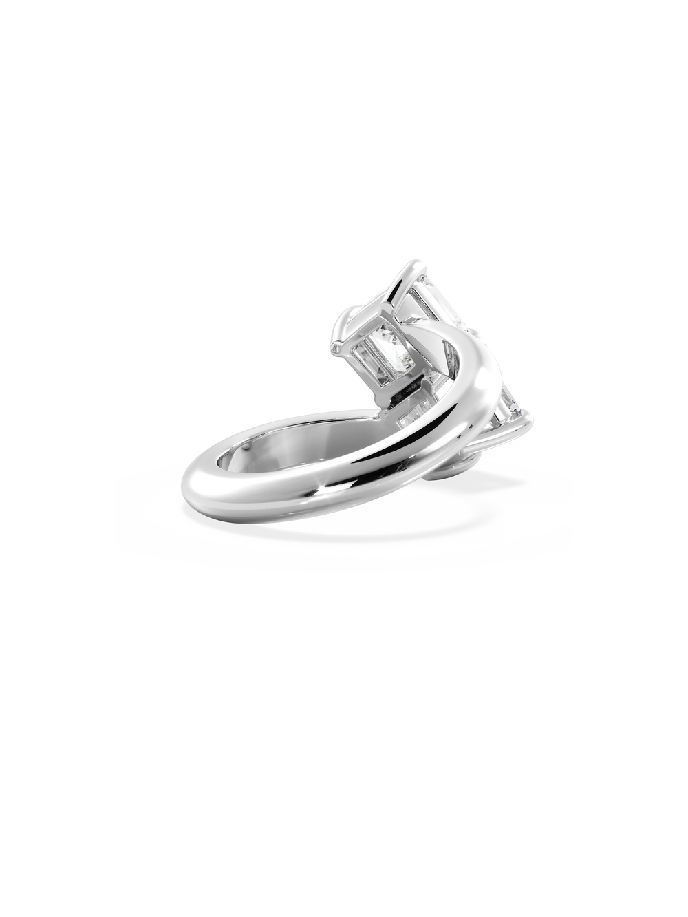 Asscher Jean Toi et Moi Ring - View 