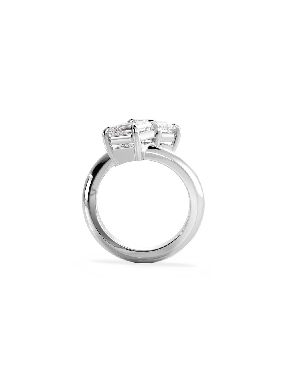 Asscher Jean Toi et Moi Ring - View 