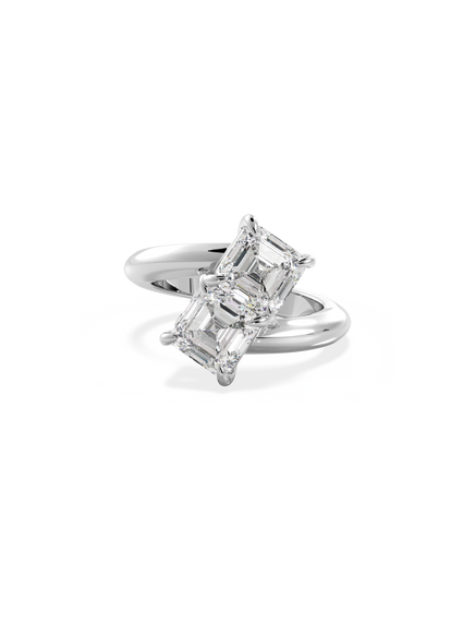 Asscher Jean Toi et Moi Ring