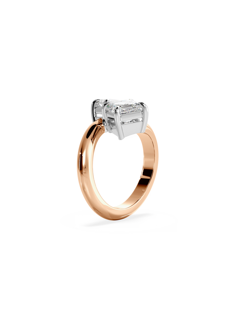 Asscher Jean Toi et Moi Ring - View 