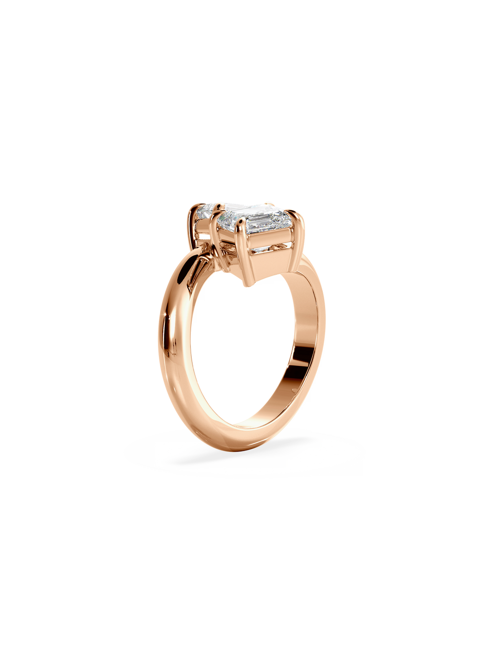 Asscher Jean Toi et Moi Ring - View 