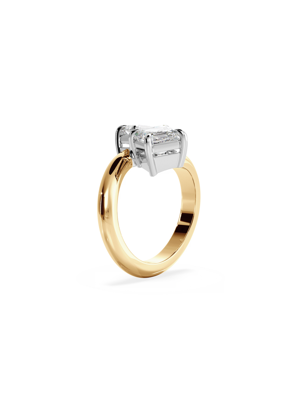 Asscher Jean Toi et Moi Ring - View 