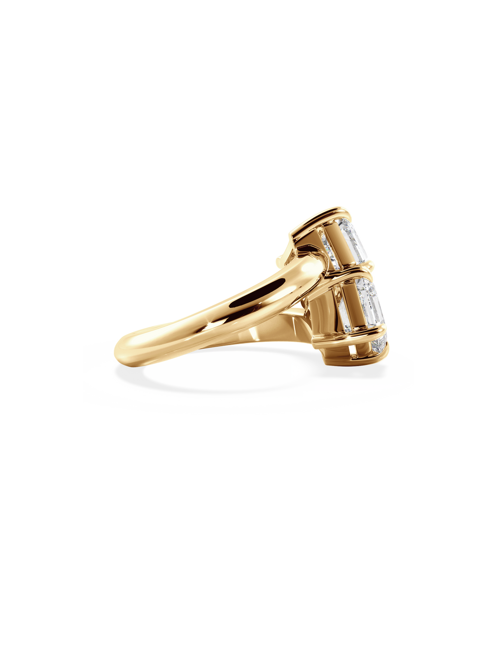 Asscher Jean Toi et Moi Ring - View 