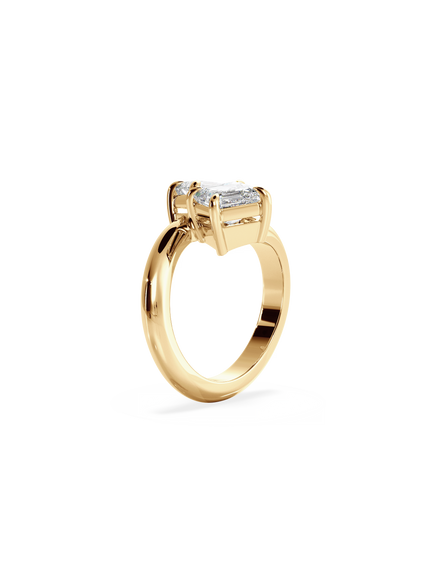 Asscher Jean Toi et Moi Ring