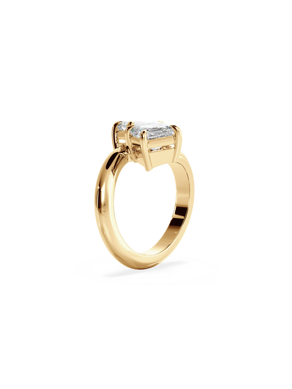 Asscher Jean Toi et Moi Ring