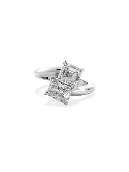 Asscher Jean Toi et Moi Ring