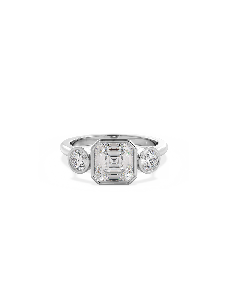 Asscher Bezel Cosmic Trio